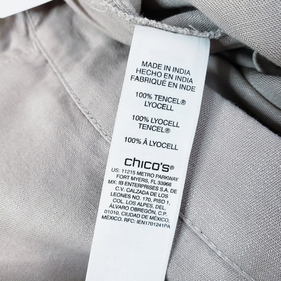 NWT Chico's Tencel 7" Pull On Shorts Pale Taupe Small - Picture 10 of 10